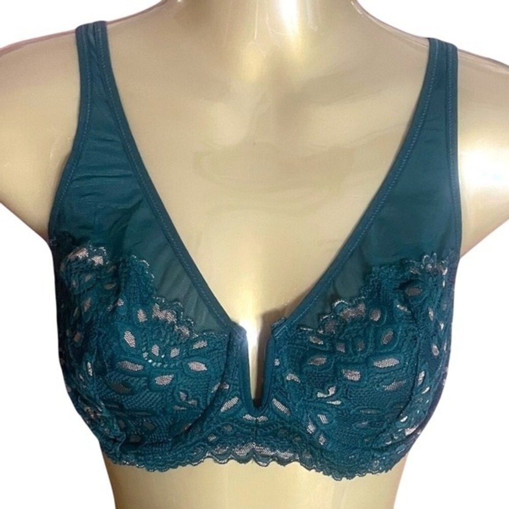 Frederick's of Hollywood Jessica Bra 32F Green Bronze NWT